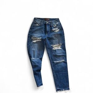 Joe's Jeans Ripped Ankle Jeans in Classic Blue New!